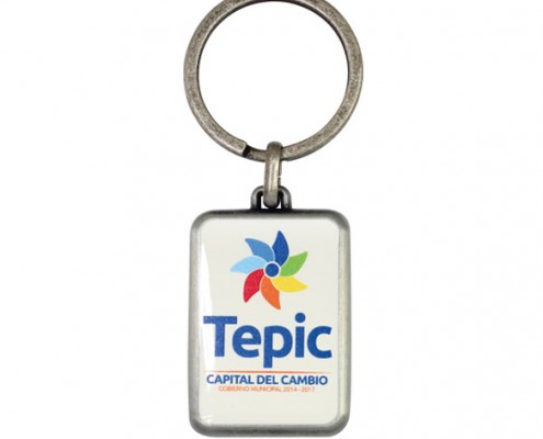 The front side of zinc alloy keyring (small size)