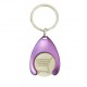 Shopping Cart Coin Keychain is colored plating.-purple