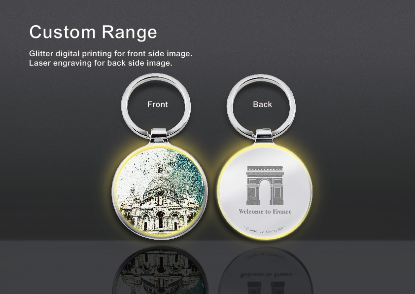 The custom range of Simple Round Custom Logo Metal Keyring