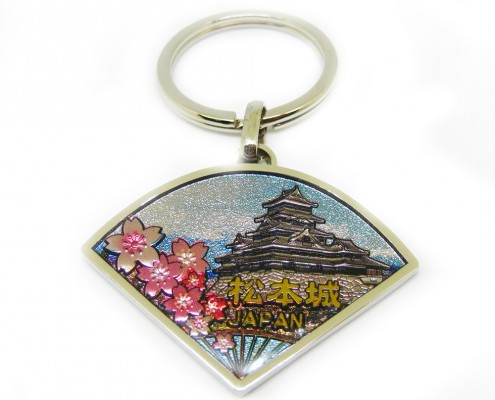 Japan Matsumoto Castle Zinc Alloy Keychain