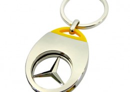 The custom coin keychain is made of zinc alloy