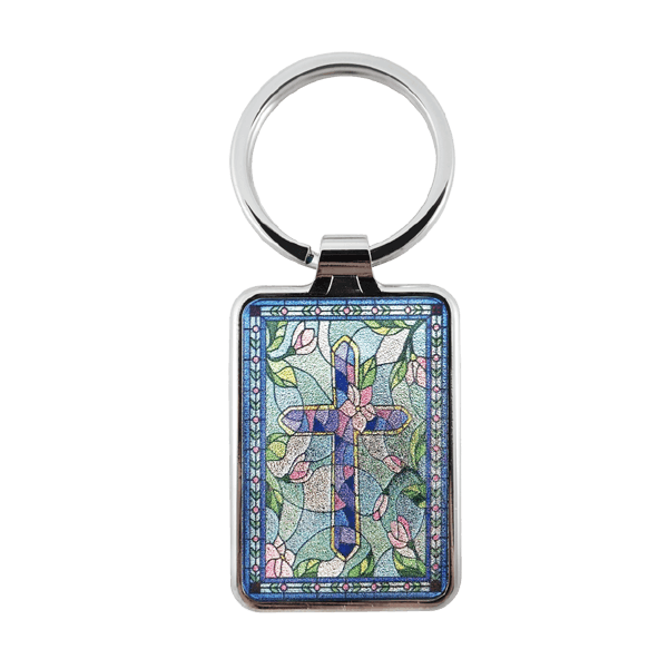 zinc alloy keyring with cross in paris