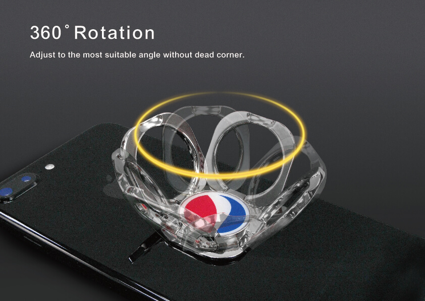 Rotating Square Metal Phone Ring Stand
