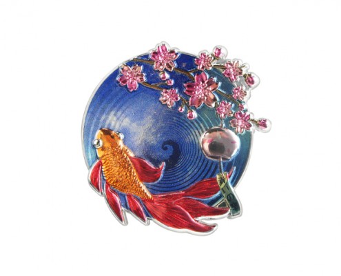 2D Celebration Sakura Styling Pin Badge