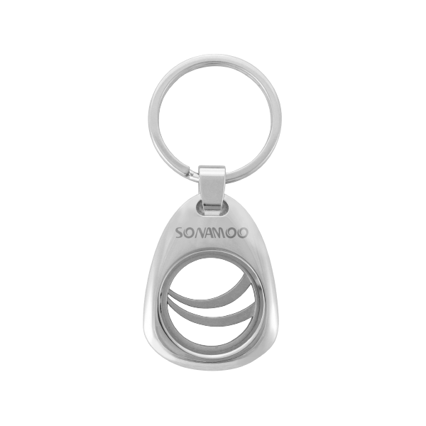 Bell-shaped Metal Coin Holder Keychain