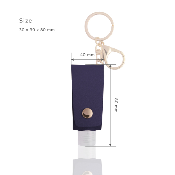 The size of Portable Squeeze Bottle With Leather Keychain