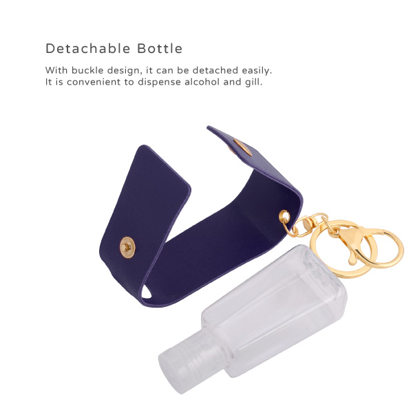 Detachable Bottle of Portable Squeeze Bottle with Leather Keychain