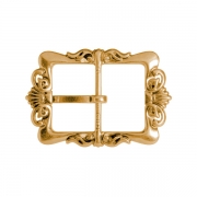 Decorative Relief Vintage Belt Buckle is antique gold plated.