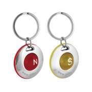 Different colors on Laser Engraving Custom Round Plastic Ball Keychain
