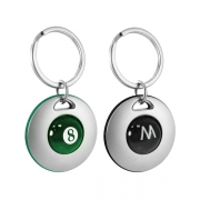 Number and character can be customized on the ball of Laser Engraving Custom Round Plastic Ball Keychain