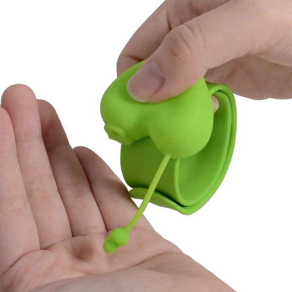 Liquid Dispenser Silicone Bracelet can be filled with hand sanitizer.