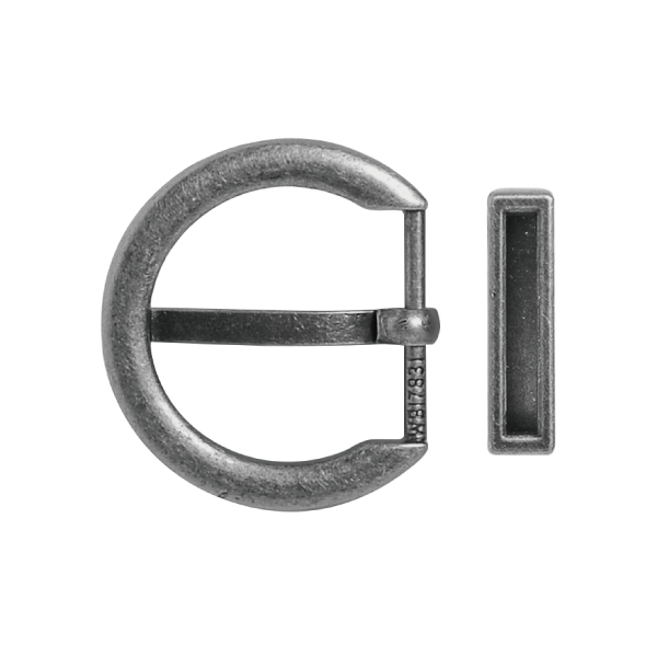 There are two metal rings of O Shaped Double Ring Design Belt Buckle
