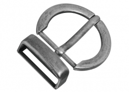 O字型ダブルリング金属ベルトバックル-アンティーク亜鉛メッキ