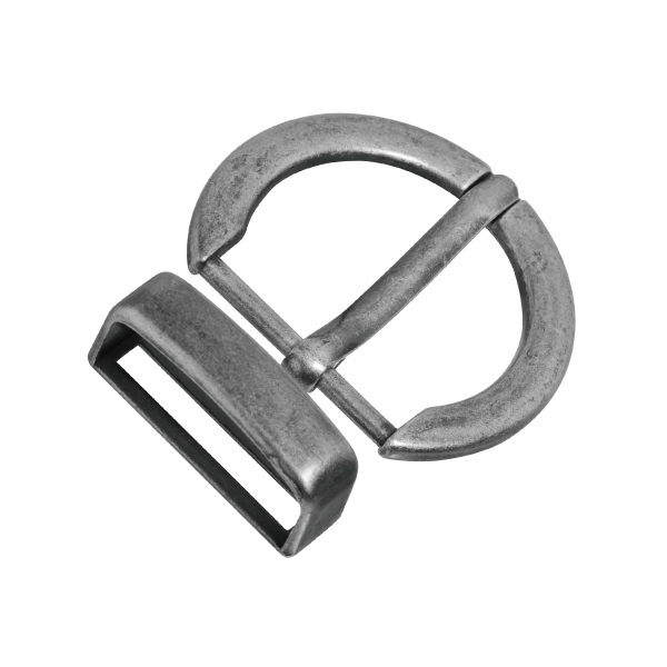 O字型ダブルリング金属ベルトバックル-アンティーク亜鉛メッキ