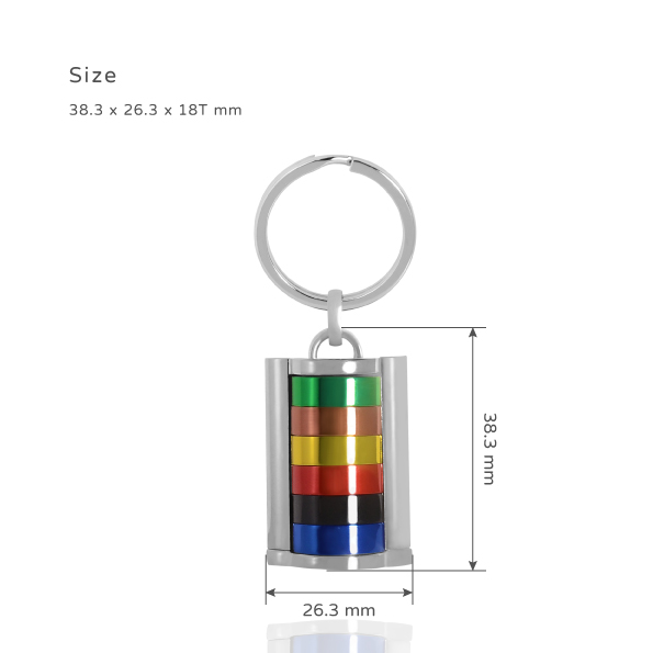 The size of Colorful Advertisement Keychain