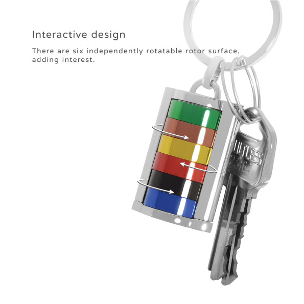 Interactive design on Colorful Advertisement Keychain