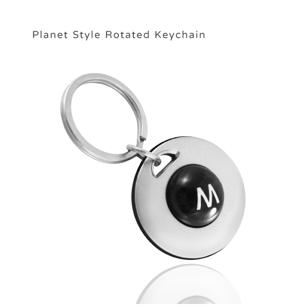 The main photo of Laser Engraving Custom Round Plastic Ball Keychain
