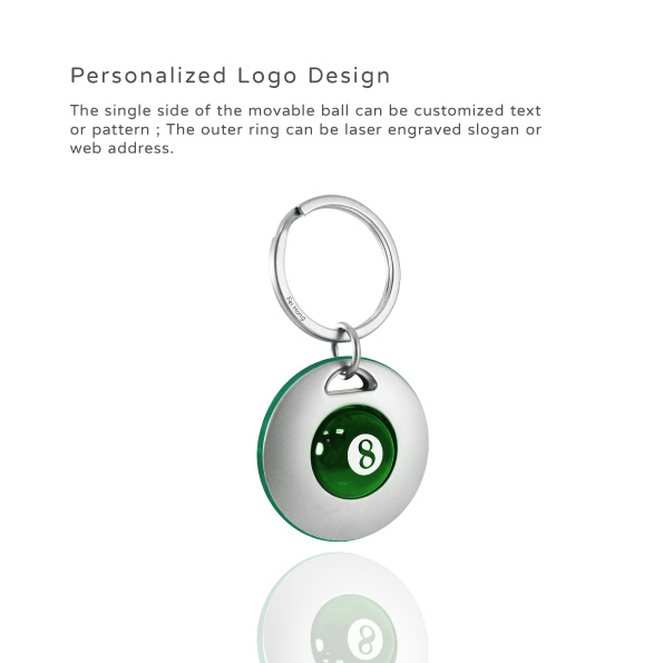 Customize your logo on Laser Engraving Custom Round Plastic Ball Keychain
