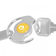 Steering Wheel Keyring has two spaces to classify the keys.