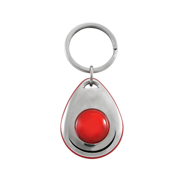 The Customized Drop Shape Keychain was combined with plastic and metal parts.