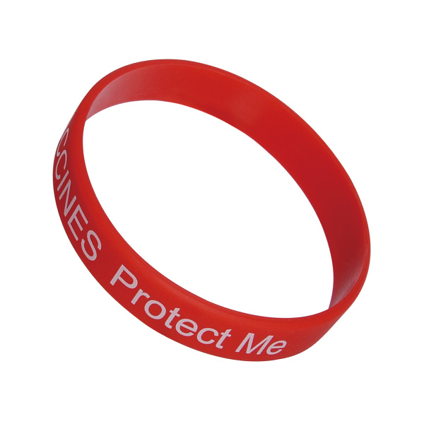 Personalized Sports Rubber Bracelet is made of safe silicone.