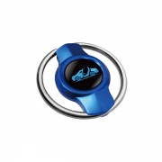 Steering Wheel Keychain with Epoxy Sticker can be customized with different plating colors