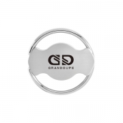The front side of Steering Wheel Laser Engraving Logo Keychain