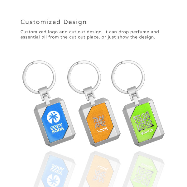 Custom Hollow Center Soft Enamel Keychain-Cut out design and scented card