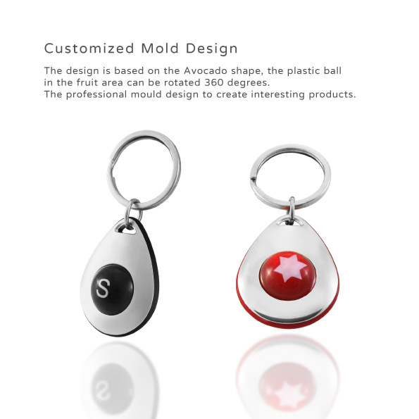 Customized Drop Shape Keychain- Customized Mold Design
