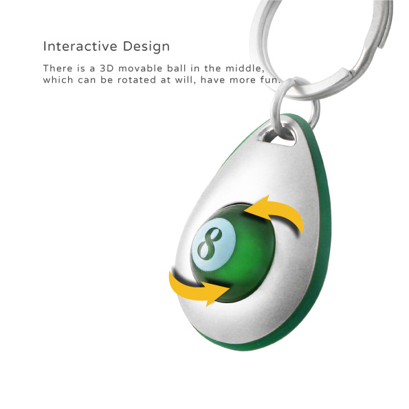 The interactive design of Customized Drop Shape Keychain