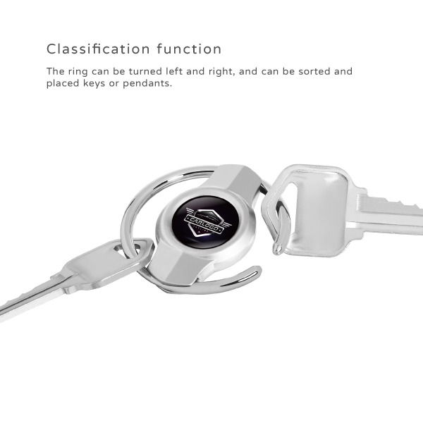 Steering Wheel Keychain With Epoxy Sticker- Classification function