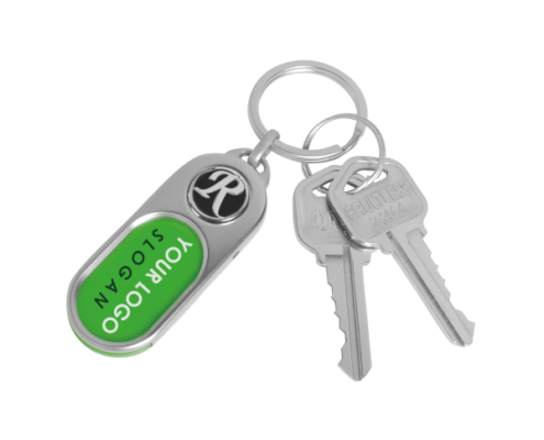 Customized Embossed Logo Promotional Keyring with two key rings