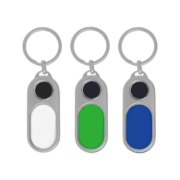 The sticker can be printed with your brand’s name or slogan on Customized Embossed Logo Promotional Keyring