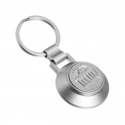 Round Custom Keychain With Bottle Opener is made of zinc alloy.