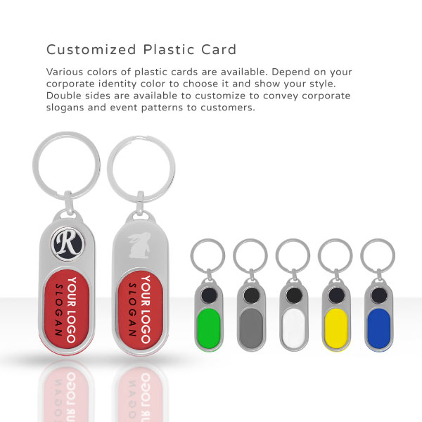 Customized Embossed Logo Promotional Keyring-Customized plastic card
