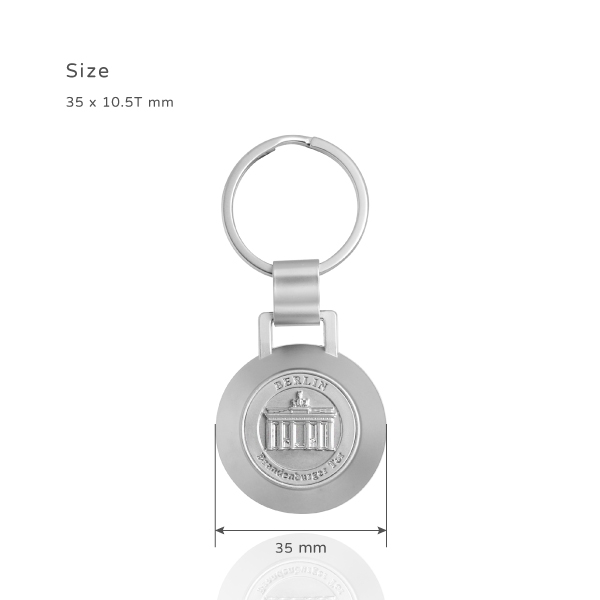 The Size Of Round Custom Keychain With Bottle Opener