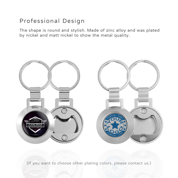 The design of Round Custom Keychain With Bottle Opener is professional.
