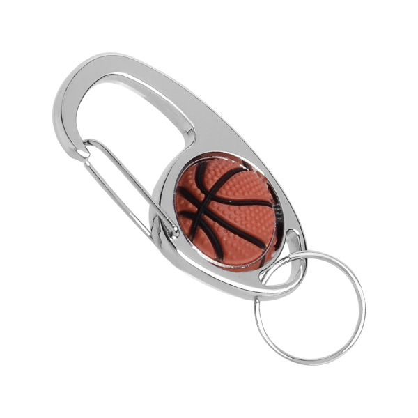 Relieve stress by pushing the ball on Custom Carabiner Hook Keychain