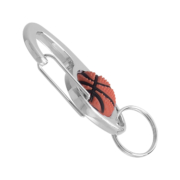 Push the ball on the Custom Carabiner Hook Keychain to relieve stress.