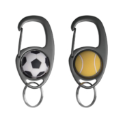 On Custom Carabiner Hook Keychain, you can choose the shape of the PVC ball.