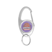 Your logo will be printed on the Oval Shaped Carabiner Hook Key Ring.
