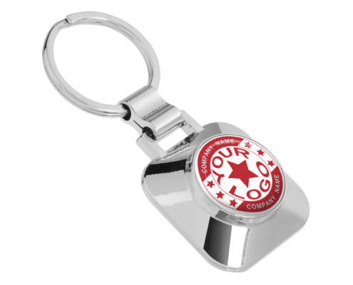 Customized with your logo on Square Bottle Opener Keychain.