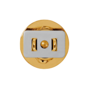 Turn Lock Clasp is used with a Button Shaped Metal Bag Buckle.