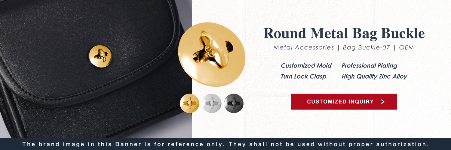 The Banner of Button Shaped Metal Bag Buckle on mobile