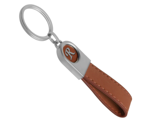 Customize the logo on the keyring's metal part and have the relief design.