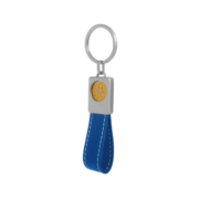 Personalize your Square-Headed Logo Leather Keyringwith your own design.