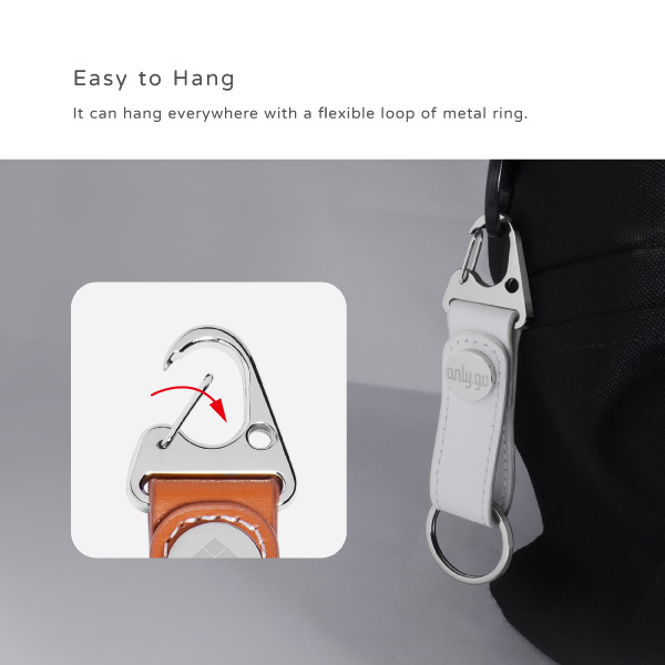 Manly Style Carabiner Shaped Leather Keyring is convenient for hanging.