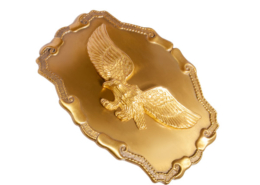 古青铜3D浮雕老鹰皮带扣的风格适合男性配戴