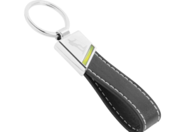 Custom your LOGO with Asymmetric Sleek Leather Keychain (Glitter Digital Printed)